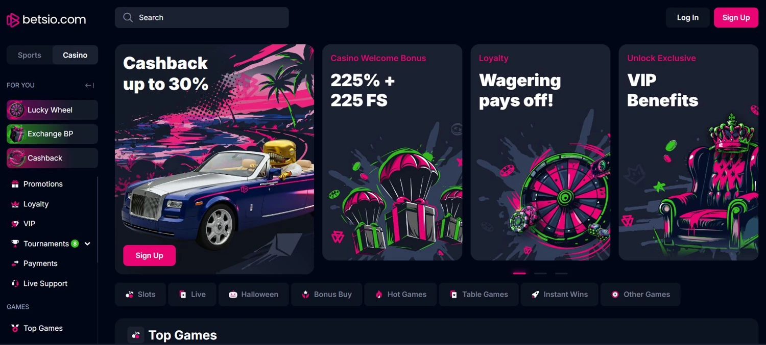 Betsio screenshot 1